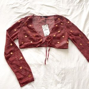 Zara Mesh Cardigan with Mirrors